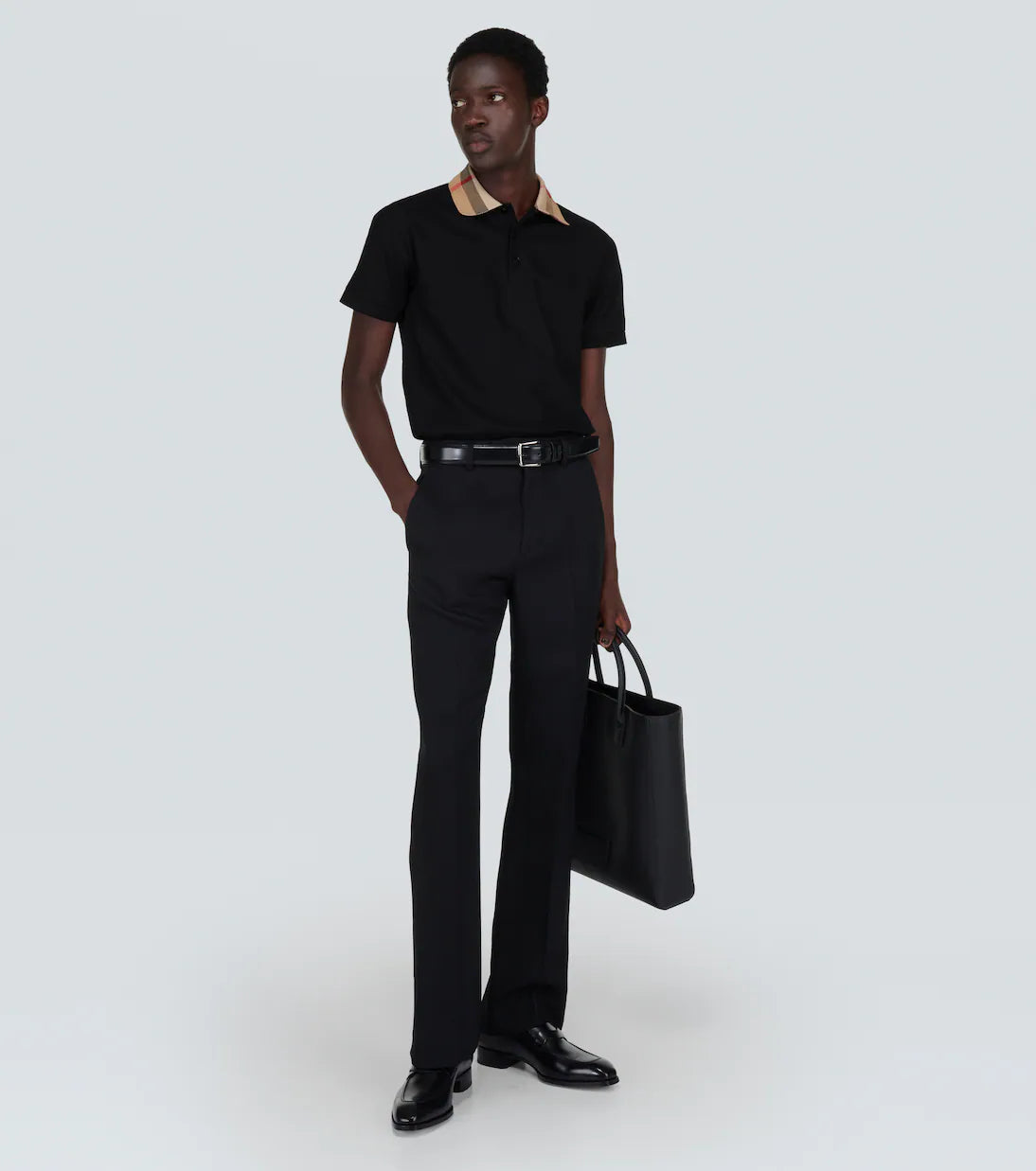 Burberry Check cotton piqué polo shirt