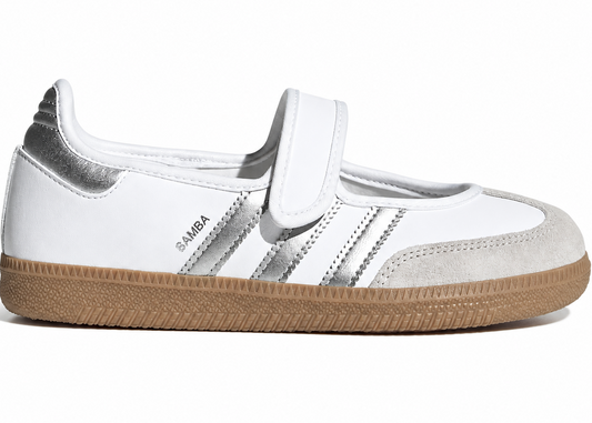 Adidas Samba Jane "Cloud White / Silver Metallic"