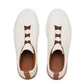 Ermenegildo Zegna Triple Stitch Sneakers in Off-White Deerskin