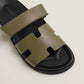 Hermes Chypre Sandal - Olive Leather