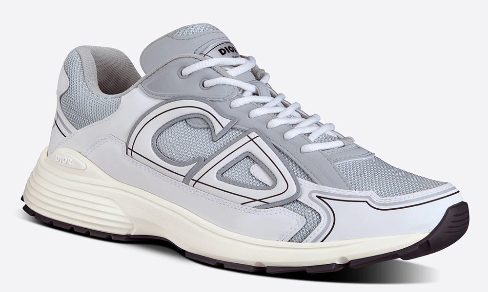 DIOR B30 SNEAKER "Gray Mesh and White Technical Fabric"