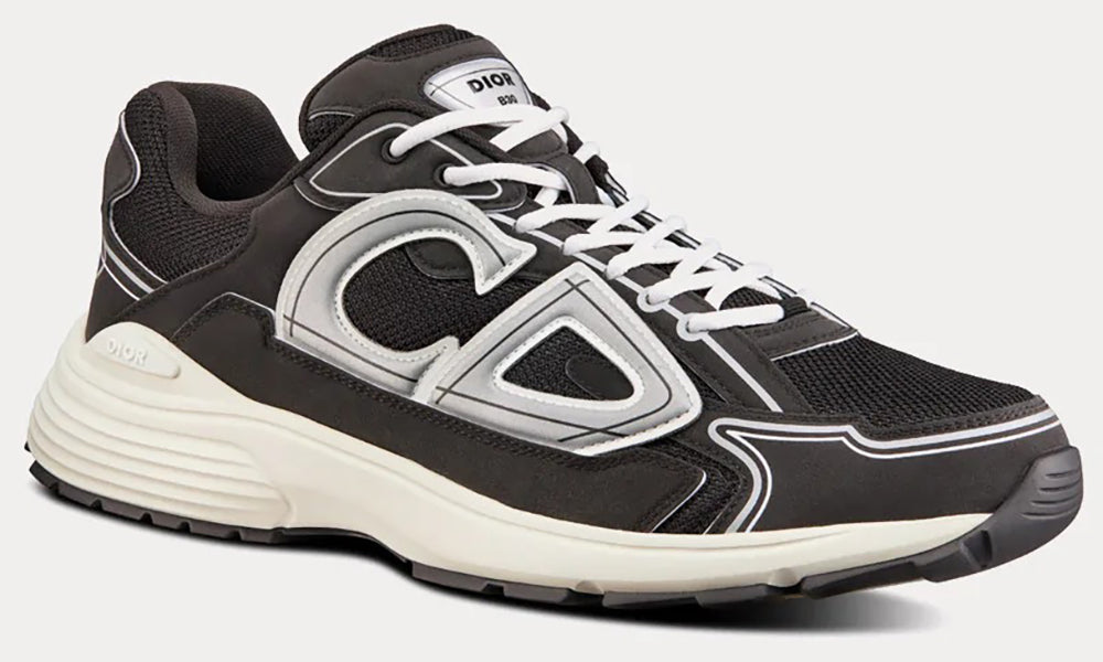 Dior B30 Black Mesh And Technical Fabric Low Top Sneakers