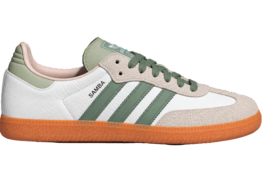 Adidas Samba OG "Cloud White / Silver Green / Putty Mauve"