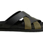 Hermes Kazimir Sandal "Black / Tundra Green"