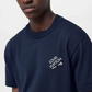LV Embroidered Signature Short-Sleeved Cotton Crewneck Navy Blue