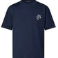 LV Embroidered Signature Short-Sleeved Cotton Crewneck Navy Blue