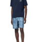 LV Embroidered Signature Short-Sleeved Cotton Crewneck Navy Blue