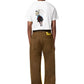 LV Graphic Embroidered Cotton T-Shirt
