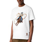 LV Graphic Embroidered Cotton T-Shirt