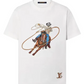 LV Graphic Embroidered Cotton T-Shirt